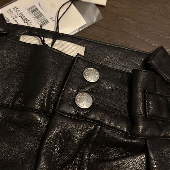 7 for all man kind  Black Leather-Style Trousers - Picture 9 of 10